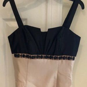 NEW Jessica McClintock black/pink beaded cocktail